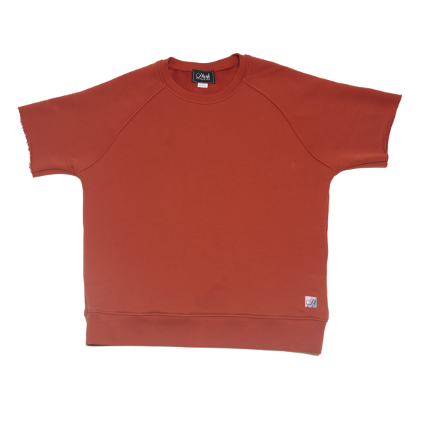 Hush Shortsleeve Crewneck Raw Edge "Rust Brick"