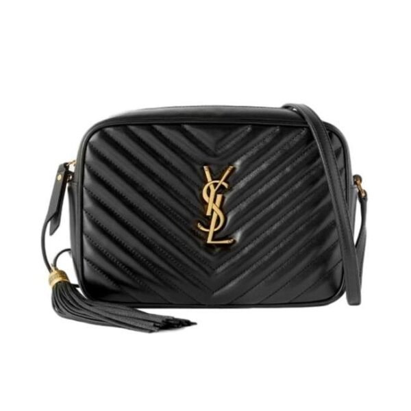Saint Laurent Monogram Camera Lou Medium Quilted Black Leather Shoulder Bag