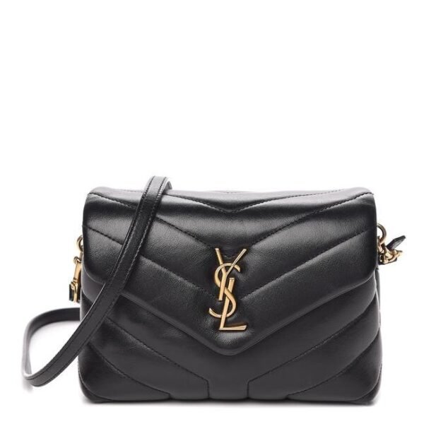 Saint Laurent Monogram Loulou Crossbody Calfskin Y Quilted Monogram Toy Black Leather Shoulder Bag