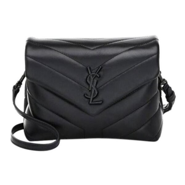 Saint Laurent Monogram Loulou Monogram Toy Noir Black Leather Shoulder Bag