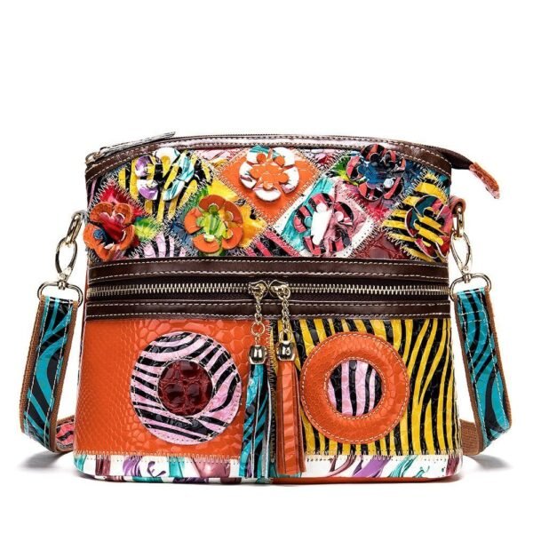 Colorful Patchwork Crossbody Bag for Women